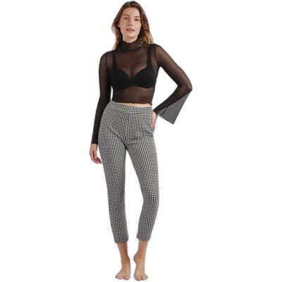 Tüll-Rollkragen-T-Shirt für Damen Admas Classic Noir M Femme Tüll-Rollkragen-T-Shirt für Damen Admas Classic Noir M Femme