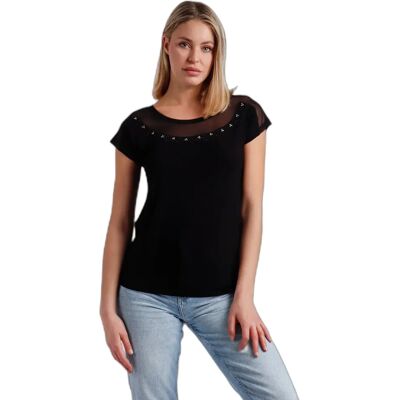 Glitzer T-Shirt für Frauen Admas Noir S Femme Glitzer T-Shirt für Frauen Admas Noir S Femme