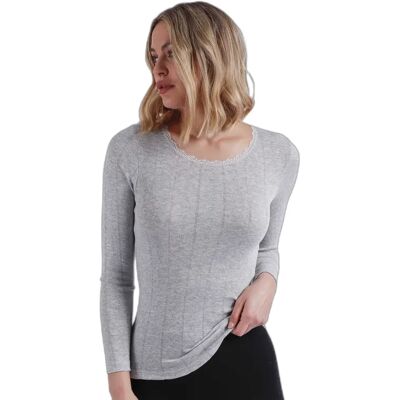Langarmshirt Admas Gris S Femme Langarmshirt Admas Gris S Femme