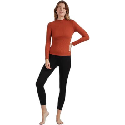 Langarmshirt Perkins warm gerippt für Damen Admas Marron L Femme Langarmshirt Perkins warm gerippt für Damen Admas Marron L Femme