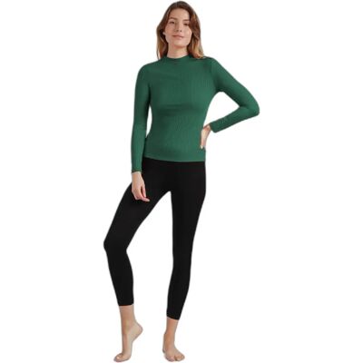 Langarmshirt Perkins warm gerippt für Damen Admas Vert XL Femme Langarmshirt Perkins warm gerippt für Damen Admas Vert XL Femme