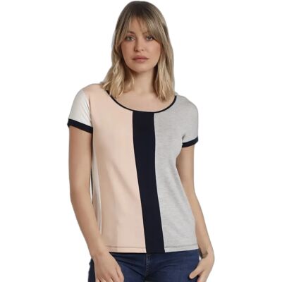 Damen T-Shirt mit vertikalen Streifen Admas Multicolore M Femme Damen T-Shirt mit vertikalen Streifen Admas Multicolore M Femme