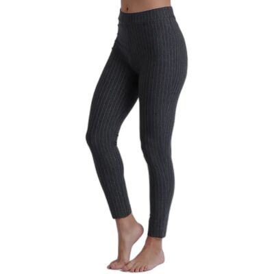 Damen langgestreifte Stretch-Hose Admas Gris L Femme Damen langgestreifte Stretch-Hose Admas Gris L Femme