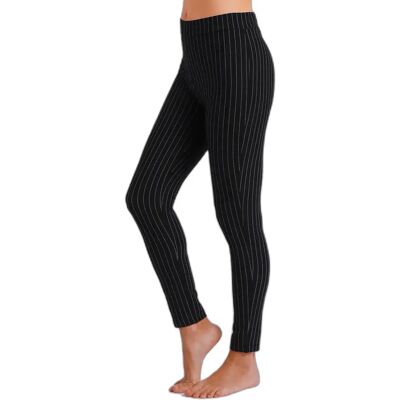 Damen langgestreifte Stretch-Hose Admas Noir M Femme Damen langgestreifte Stretch-Hose Admas Noir M Femme