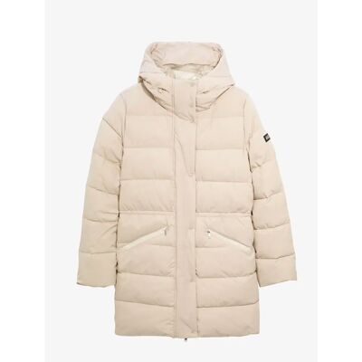 Damen wasserabweisende Mid-Length Daunenjacke Aigle Beige M Femme Damen wasserabweisende Mid-Length Daunenjacke Aigle Beige M Femme