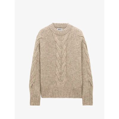 Damen-Twist-Pullover Aigle Beige S Femme Damen-Twist-Pullover Aigle Beige S Femme