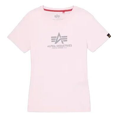 T-Shirt Alpha Industries New Basic Big Logo Rose XS Femme T-Shirt Alpha Industries New Basic Big Logo Rose XS Femme
