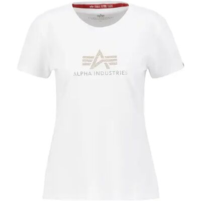T-Shirt Frau Alpha Industries Crystal Blanc S Femme T-Shirt Frau Alpha Industries Crystal Blanc S Femme