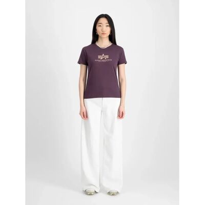 Damen T-Shirt Alpha Industries New Basic Violet S Femme Damen T-Shirt Alpha Industries New Basic Violet S Femme