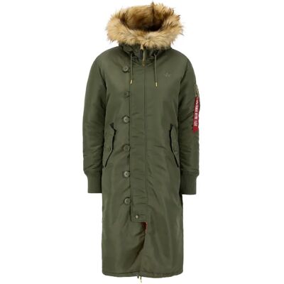 Parka Damen Alpha Industries Long Fishtail Vert XS Femme Parka Damen Alpha Industries Long Fishtail Vert XS Femme