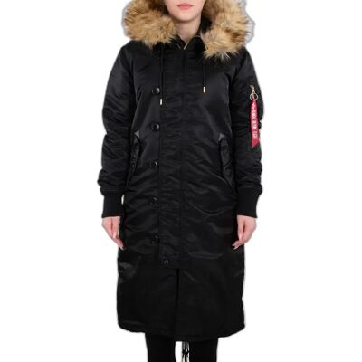 Parka Damen Alpha Industries Long Fishtail Noir XS Femme Parka Damen Alpha Industries Long Fishtail Noir XS Femme