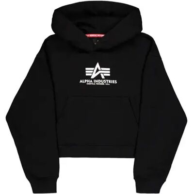 Damen Puffärmel Kapuzenpullover mit Print Alpha Industries Basic Noir S Femme Damen Puffärmel Kapuzenpullover mit Print Alpha Industries Basic Noir S Femme