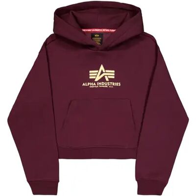 Damen Puffärmel Kapuzenpullover mit Print Alpha Industries Basic Rouge M Femme Damen Puffärmel Kapuzenpullover mit Print Alpha Industries Basic Rouge M Femme