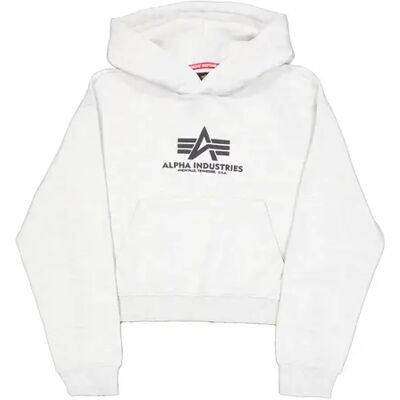 Damen Puffärmel Kapuzenpullover mit Print Alpha Industries Basic Gris L Femme Damen Puffärmel Kapuzenpullover mit Print Alpha Industries Basic Gris L Femme