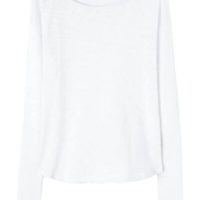 Langarmshirt mit V-Ausschnitt für Frauen American Vintage Sonoma Blanc M Femme Langarmshirt mit V-Ausschnitt für Frauen American Vintage Sonoma Blanc M Femme