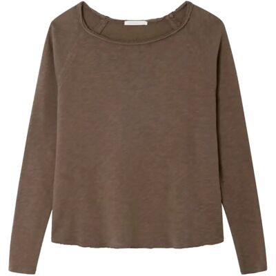 Langarmshirt mit V-Ausschnitt für Frauen American Vintage Sonoma Marron S Femme Langarmshirt mit V-Ausschnitt für Frauen American Vintage Sonoma Marron S Femme