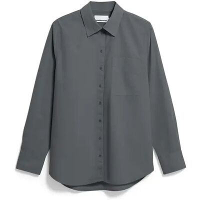 Langarmhemd aus Popeline Armedangels Gris M Mixte Langarmhemd aus Popeline Armedangels Gris M Mixte