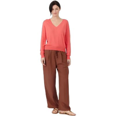 Damen-Pullover mit V-Ausschnitt Artlove Eden Rose S Femme Damen-Pullover mit V-Ausschnitt Artlove Eden Rose S Femme