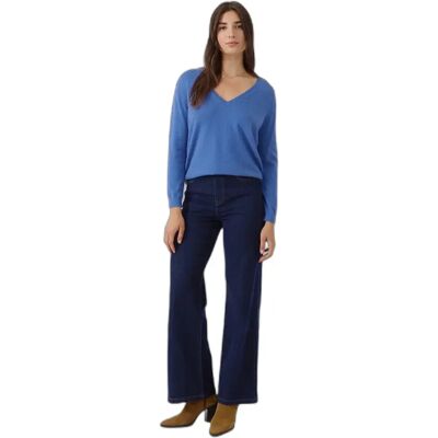 Damen-Pullover mit V-Ausschnitt Artlove Sandie Bleu L Femme Damen-Pullover mit V-Ausschnitt Artlove Sandie Bleu L Femme