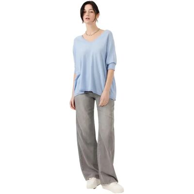 Damen-Pullover mit V-Ausschnitt Artlove Hesalia Bleu S Femme Damen-Pullover mit V-Ausschnitt Artlove Hesalia Bleu S Femme