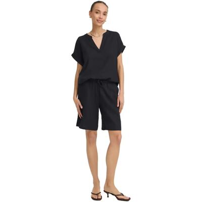Kurze Viskose Damen b.young BYFALAKKA Noir 36 Femme Kurze Viskose Damen b.young BYFALAKKA Noir 36 Femme