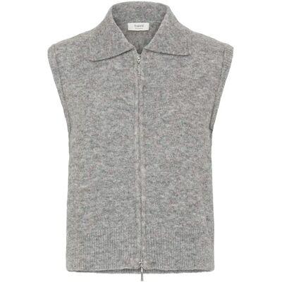Ärmelloser Pullover Damen b.young Omea Gris L Femme Ärmelloser Pullover Damen b.young Omea Gris L Femme