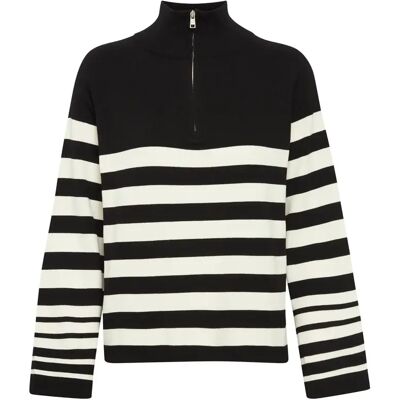Pullover 1/2 Reißverschluss Damen b.young MMorla Noir L Femme Pullover 1/2 Reißverschluss Damen b.young MMorla Noir L Femme