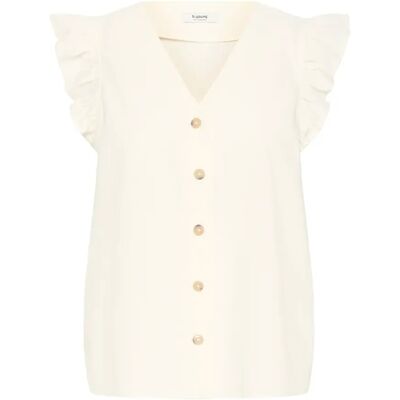 Ärmellose Bluse für Damen b.young Falakka Blanc 38 Femme Ärmellose Bluse für Damen b.young Falakka Blanc 38 Femme