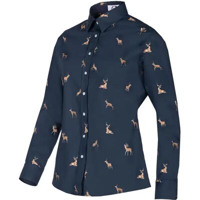 Damen Bluse aus bedruckter Baumwolle Baleno Laura Blanc M Femme Damen Bluse aus bedruckter Baumwolle Baleno Laura Blanc M Femme