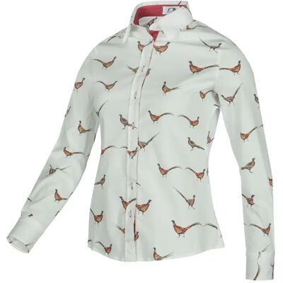 Damen Bluse aus bedruckter Baumwolle Baleno Laura Blanc L Femme Damen Bluse aus bedruckter Baumwolle Baleno Laura Blanc L Femme