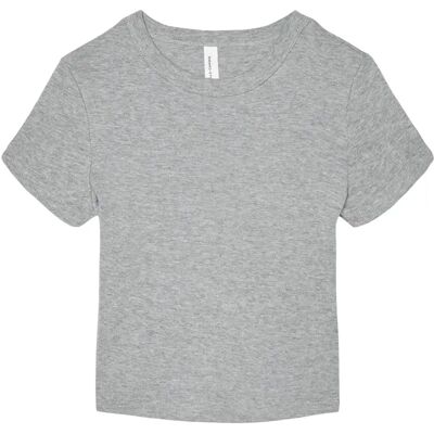 T-Shirt Bella + Canvas Micro Gris M Femme T-Shirt Bella + Canvas Micro Gris M Femme
