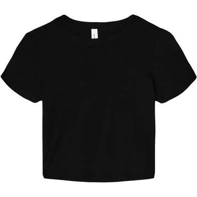 T-Shirt Bella + Canvas Micro Noir XS Femme T-Shirt Bella + Canvas Micro Noir XS Femme