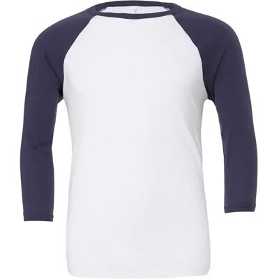 T-Shirt Bella + Canvas Baseball Blanc XL Mixte T-Shirt Bella + Canvas Baseball Blanc XL Mixte