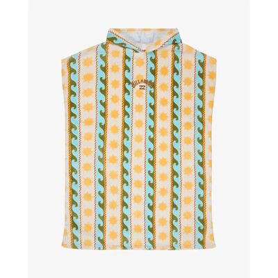 Damen Kapuzenponcho mit Print Billabong Blanc TU Femme Damen Kapuzenponcho mit Print Billabong Blanc TU Femme
