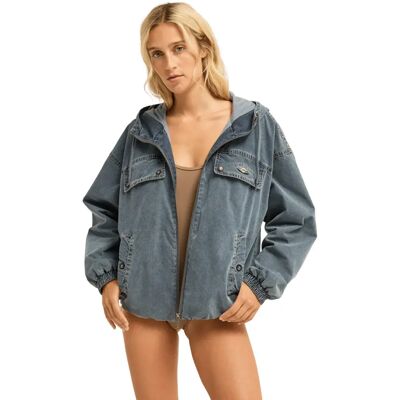 Jeansjacke Damen Billabong Rainy Days Bleu XL Femme Jeansjacke Damen Billabong Rainy Days Bleu XL Femme