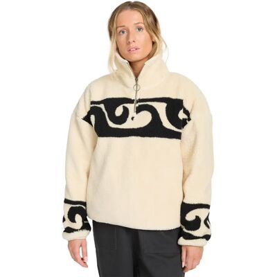 Damen Fleecejacke mit Reißverschlusskragen Billabong Dont You Beige M Femme Damen Fleecejacke mit Reißverschlusskragen Billabong Dont You Beige M Femme