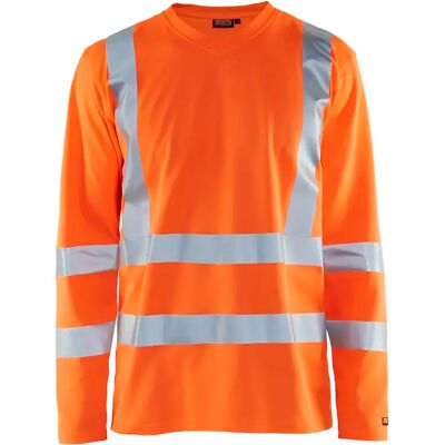 Langarmshirt mit hoher Sichtbarkeit v-Kragen mit UV-Schutz Blaklader Orange L Mixte Langarmshirt mit hoher Sichtbarkeit v-Kragen mit UV-Schutz Blaklader Orange L Mixte