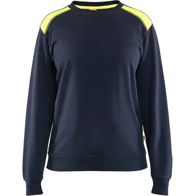 Sweatshirt mit Rundhalsausschnitt, zweifarbig, Damen Blaklader Bleu XS Femme Sweatshirt mit Rundhalsausschnitt, zweifarbig, Damen Blaklader Bleu XS Femme
