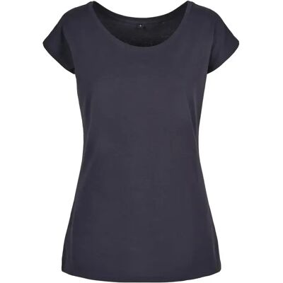 Damen T-Shirt mit weitem Ausschnitt Build Your Brand Bleu XS Femme Damen T-Shirt mit weitem Ausschnitt Build Your Brand Bleu XS Femme