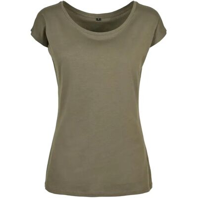 Damen T-Shirt mit weitem Ausschnitt Build Your Brand Vert 4XL Femme Damen T-Shirt mit weitem Ausschnitt Build Your Brand Vert 4XL Femme