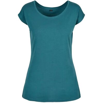 Damen T-Shirt mit weitem Ausschnitt Build Your Brand Bleu XS Femme Damen T-Shirt mit weitem Ausschnitt Build Your Brand Bleu XS Femme