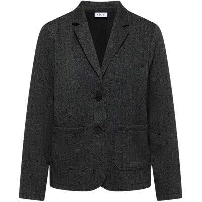 Blazer Damen Cecil Herringbone Noir M Femme Blazer Damen Cecil Herringbone Noir M Femme