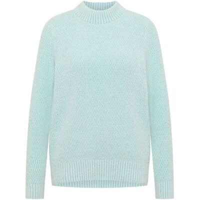 Pullover mit Rundhalsausschnitt Damen Cecil Jacquard turtle Bleu M Femme Pullover mit Rundhalsausschnitt Damen Cecil Jacquard turtle Bleu M Femme