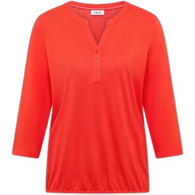 Einfache, knöpfbare Damenbluse Cecil Rouge S Femme Einfache, knöpfbare Damenbluse Cecil Rouge S Femme
