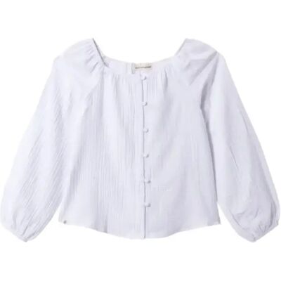 Damenbluse Clotsy Brand Teresa Blanc XL Femme Damenbluse Clotsy Brand Teresa Blanc XL Femme