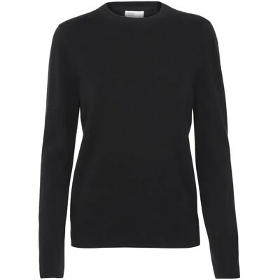 Pullover mit Rundhalsausschnitt aus Wolle, Frau Colorful Standard light merino deep black Noir XS Femme Pullover mit Rundhalsausschnitt aus Wolle, Frau Colorful Standard light merino deep black Noir XS Femme