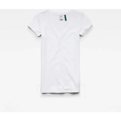 Damen-T-Shirt G-Star Base v t cap sl Blanc L Femme Damen-T-Shirt G-Star Base v t cap sl Blanc L Femme