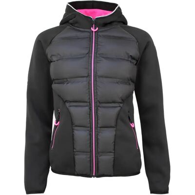 Zweifarbige Fleecejacke mit Kapuze, Damen Degré Celsius Alley Noir XL Femme Zweifarbige Fleecejacke mit Kapuze, Damen Degré Celsius Alley Noir XL Femme