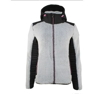 Zweifarbiges Fleece mit Kapuze, Damen Degré Celsius Amaretto Noir S Femme Zweifarbiges Fleece mit Kapuze, Damen Degré Celsius Amaretto Noir S Femme