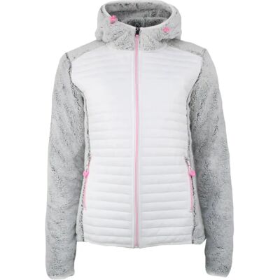 Zweifarbiges Fleece mit Kapuze, Damen Degré Celsius Astone Blanc L Femme Zweifarbiges Fleece mit Kapuze, Damen Degré Celsius Astone Blanc L Femme